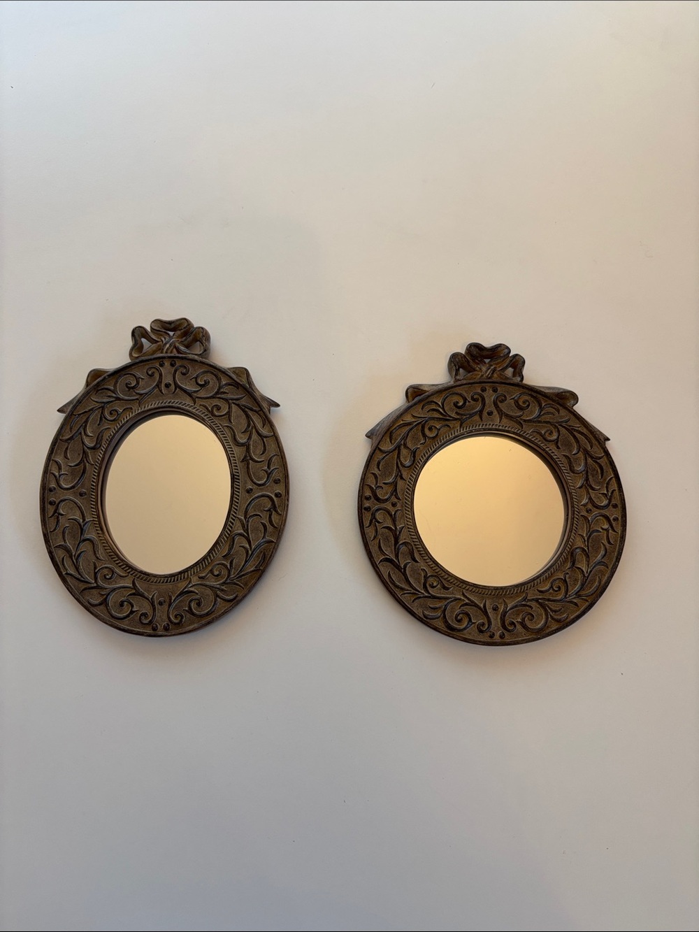 Ornate Decorative Wall Mirrors - Set of 2